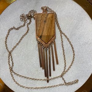 Oak & Gold Long Necklace